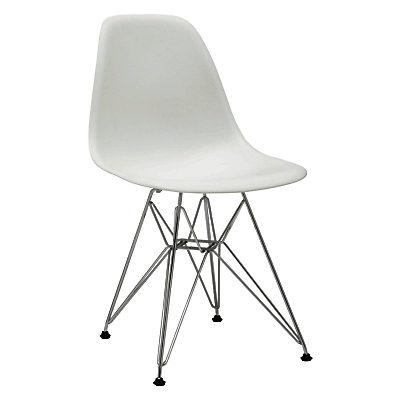 Vitra Eames DSR 43cm Side Chair White / Chrome